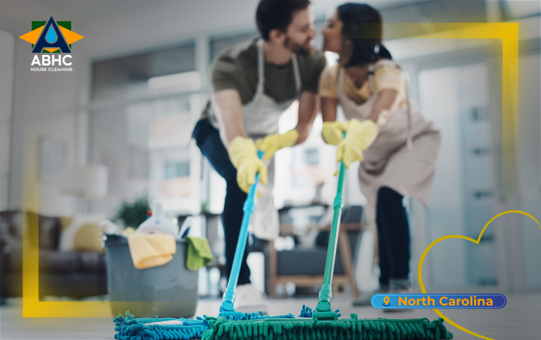 Valentine’s Day house cleaning in a tidy living space to create a stress-free home