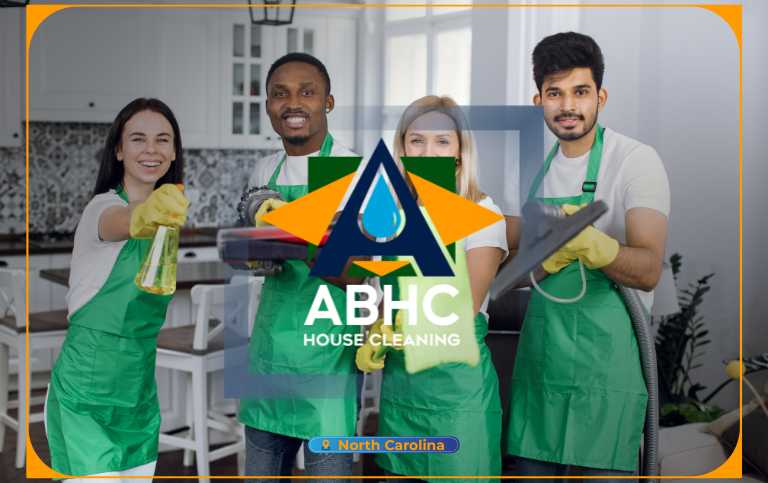 Professional cleaning services refreshing a bright home during spring in Raleigh