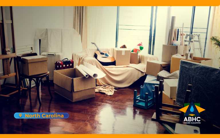 Bright and empty Raleigh home prepared for a professional move-out cleaning service.